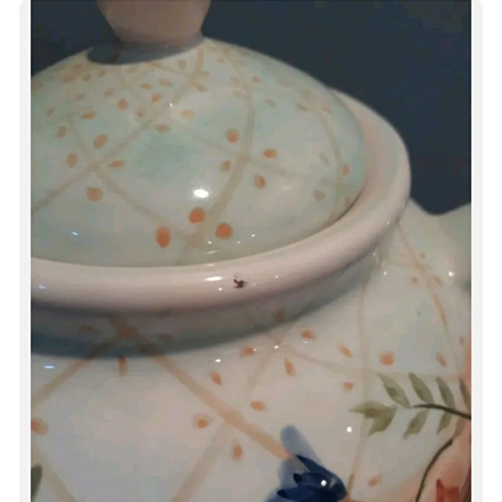 Crate & Barrel Flower Tea Pot